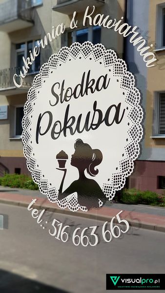 Reklama lokalu Słodka Pokusa