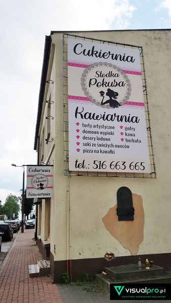 Reklama lokalu Słodka Pokusa